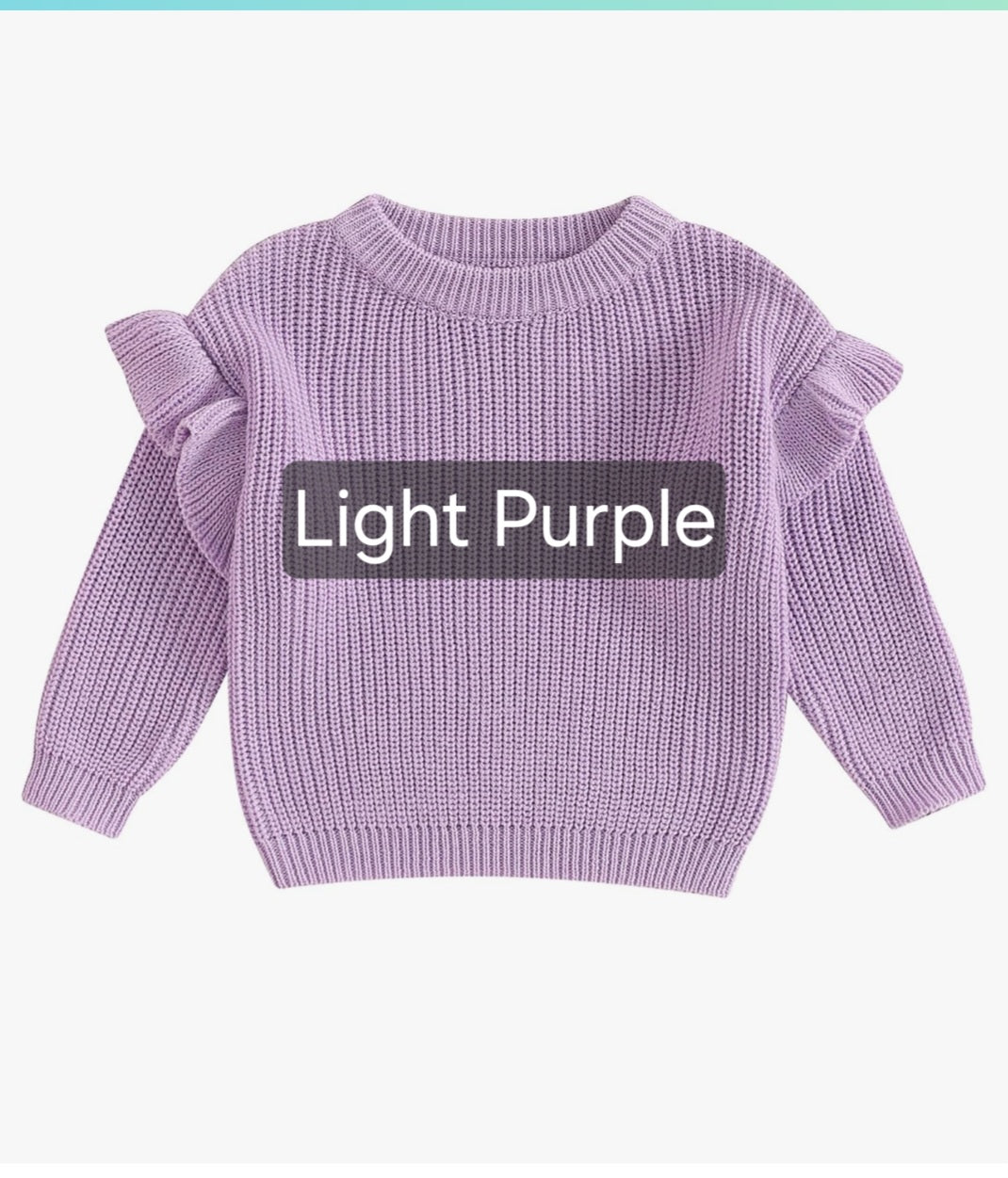 Custom Embroidered Ruffle Sleeve Sweater