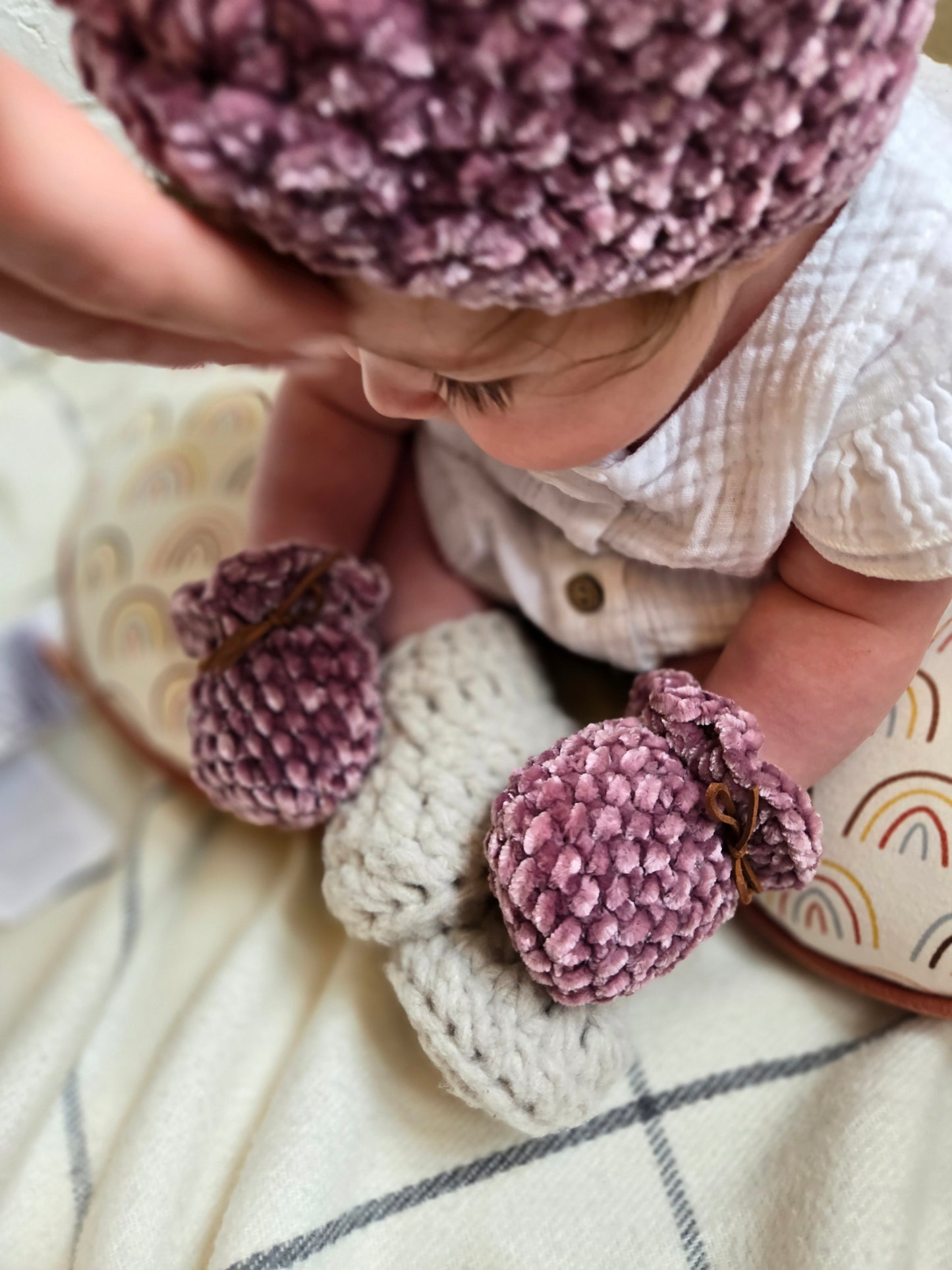 Velvet Baby Mittens