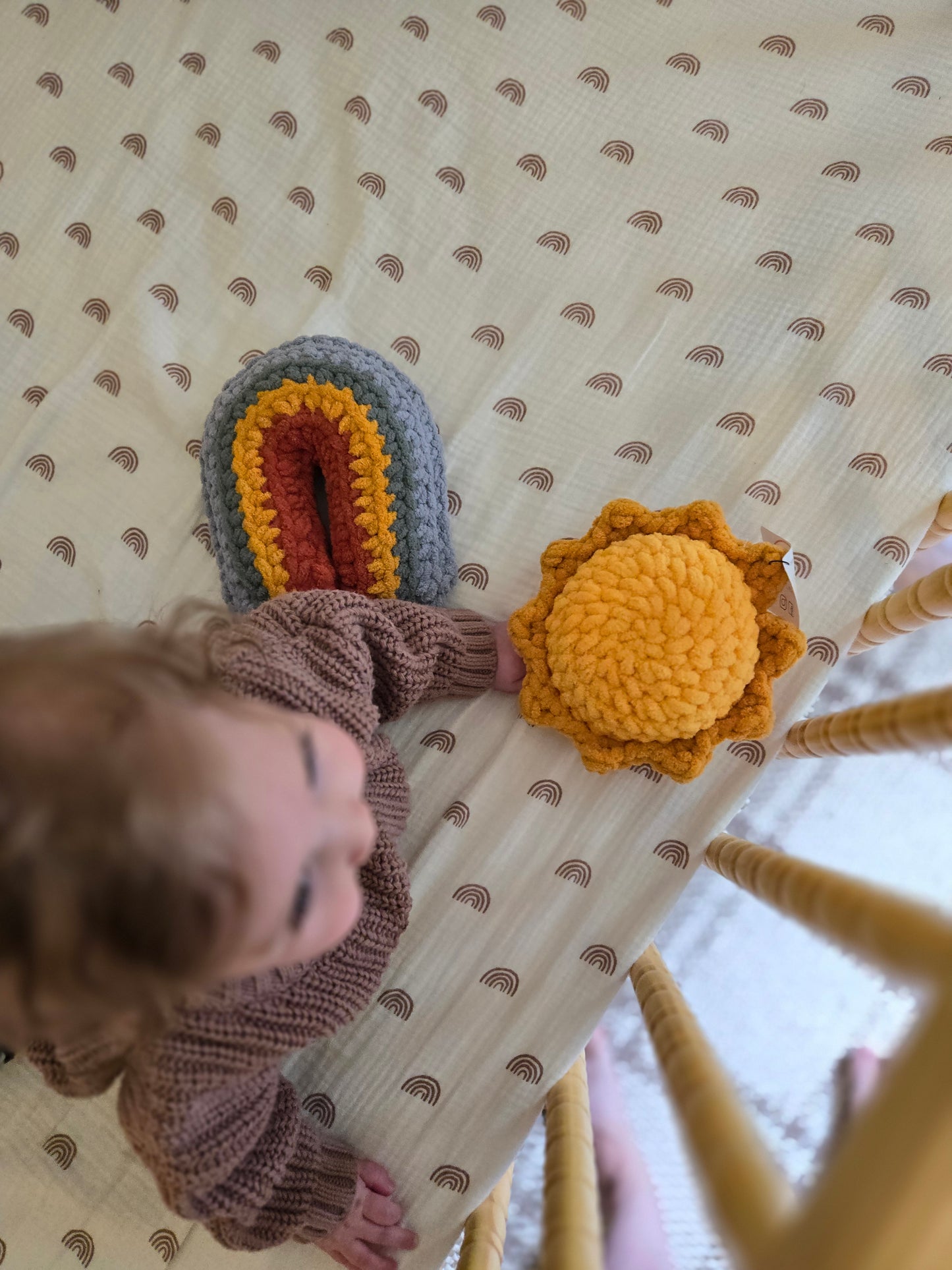Rainbow Plush Rattle