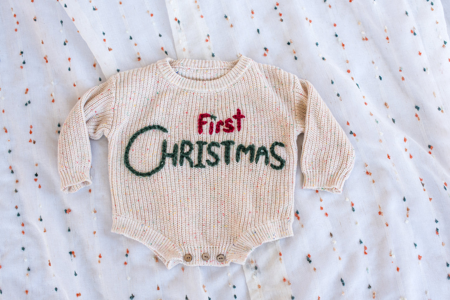 Custom Embroidered Sweater Onesie