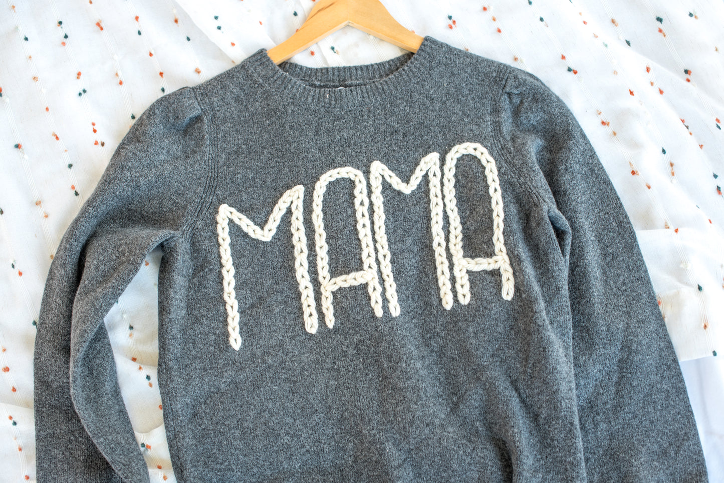 Embroidered Mama Sweater