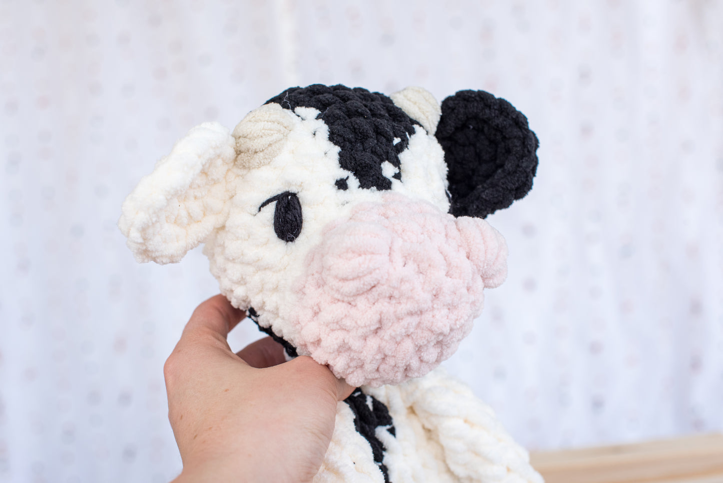 Black and White Cow Lovey