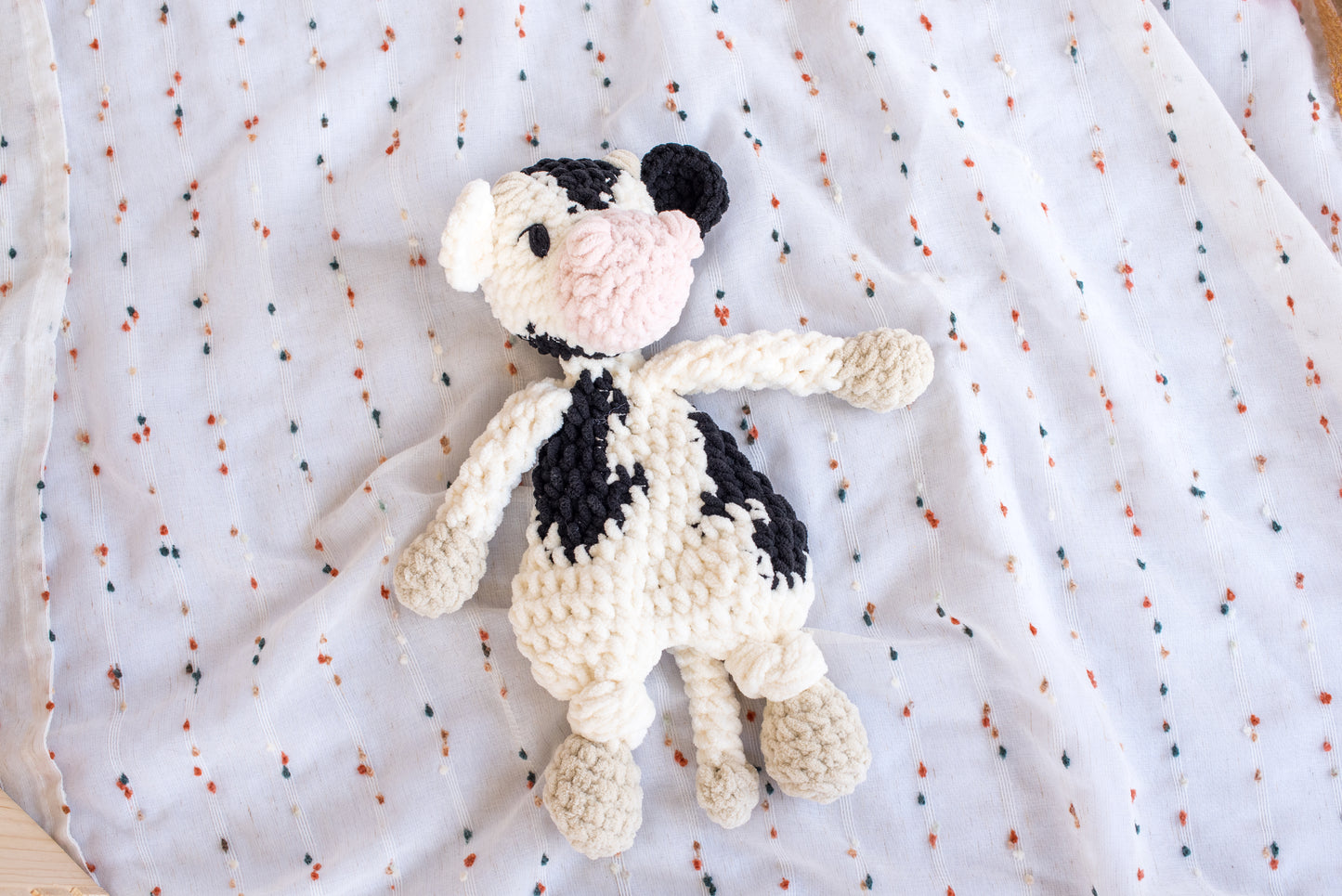 Black and White Cow Lovey