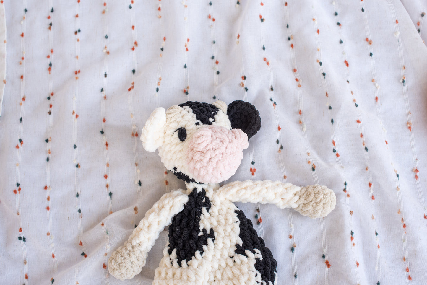 Black and White Cow Lovey