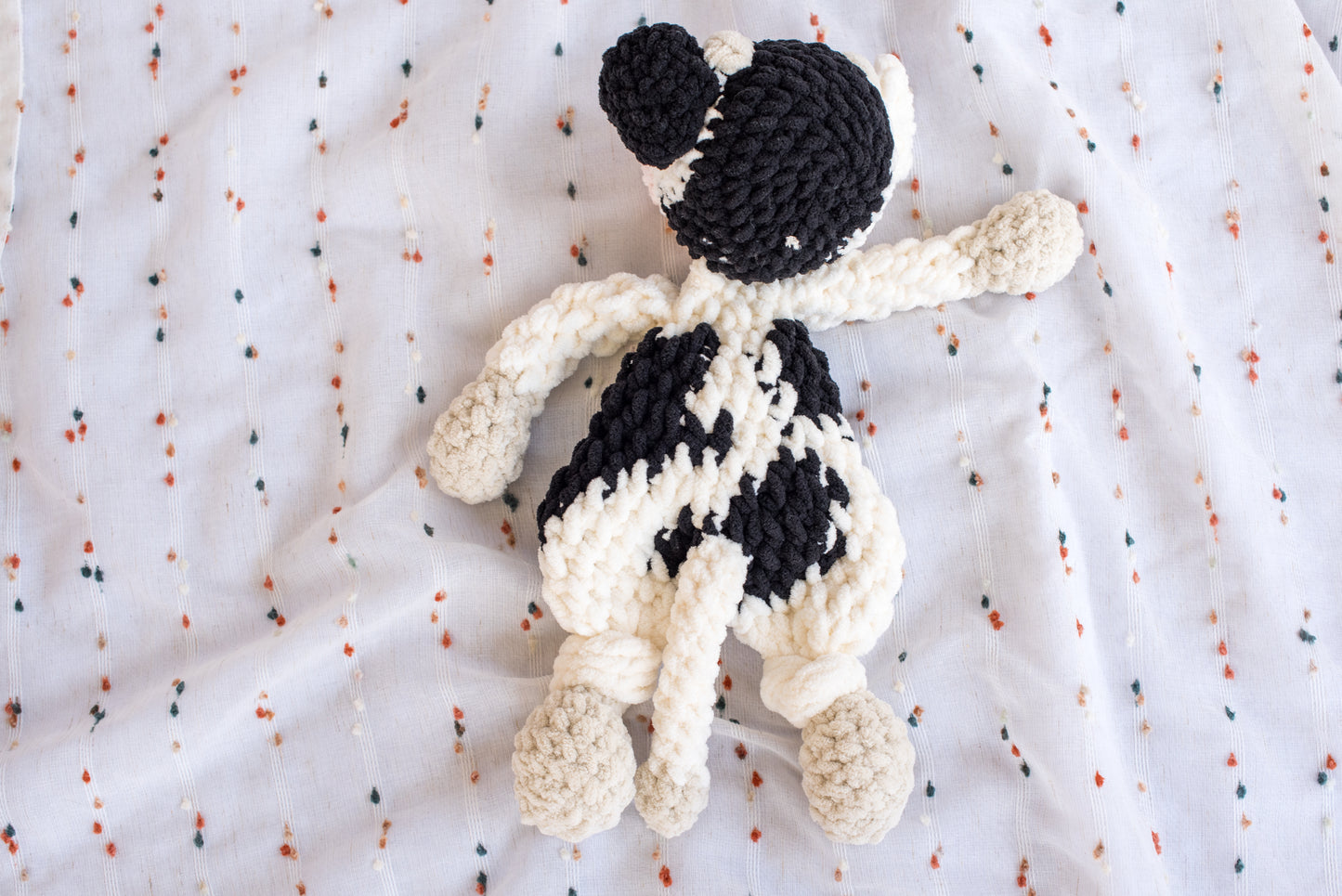 Black and White Cow Lovey