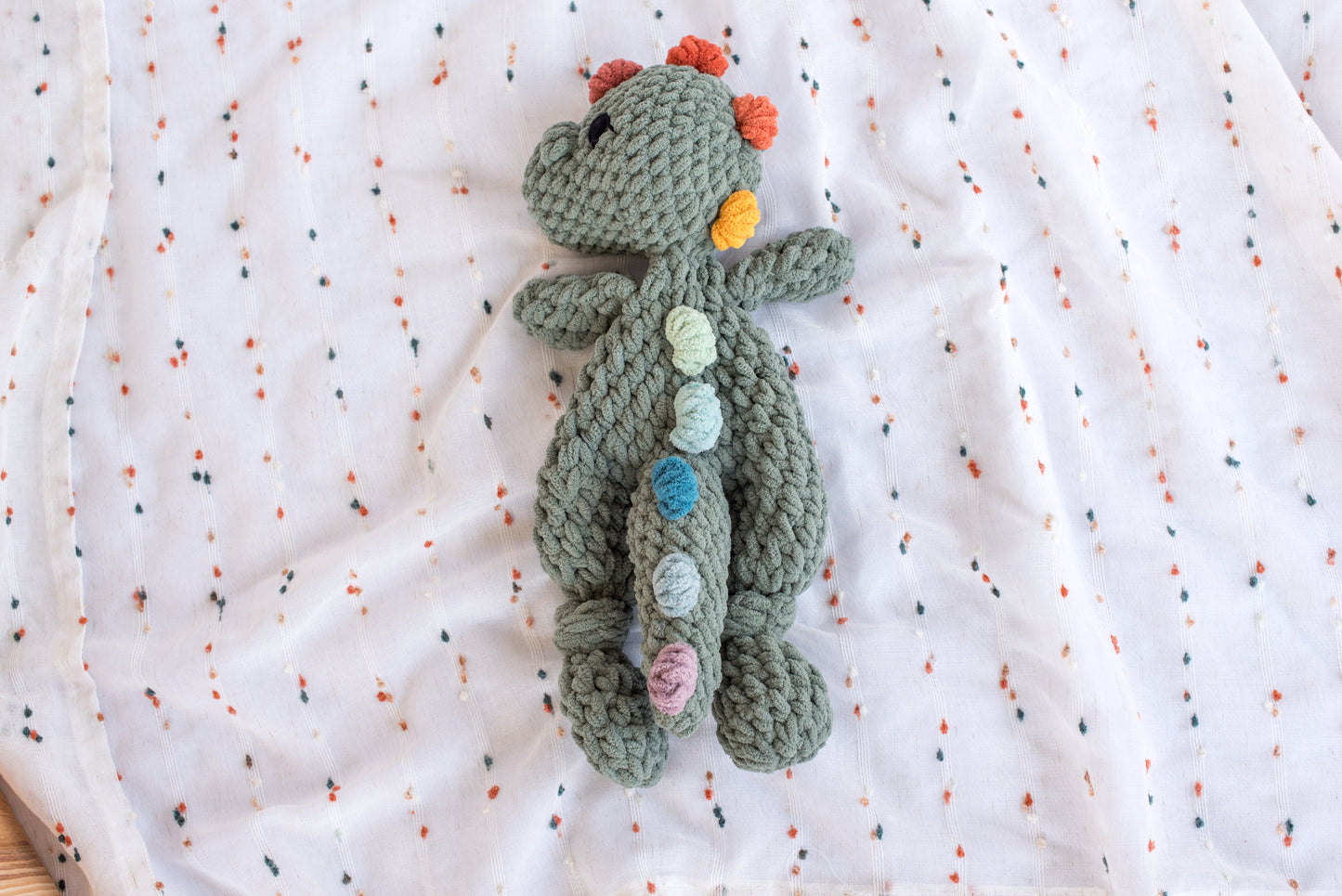 Green Rainbow Dino Lovey