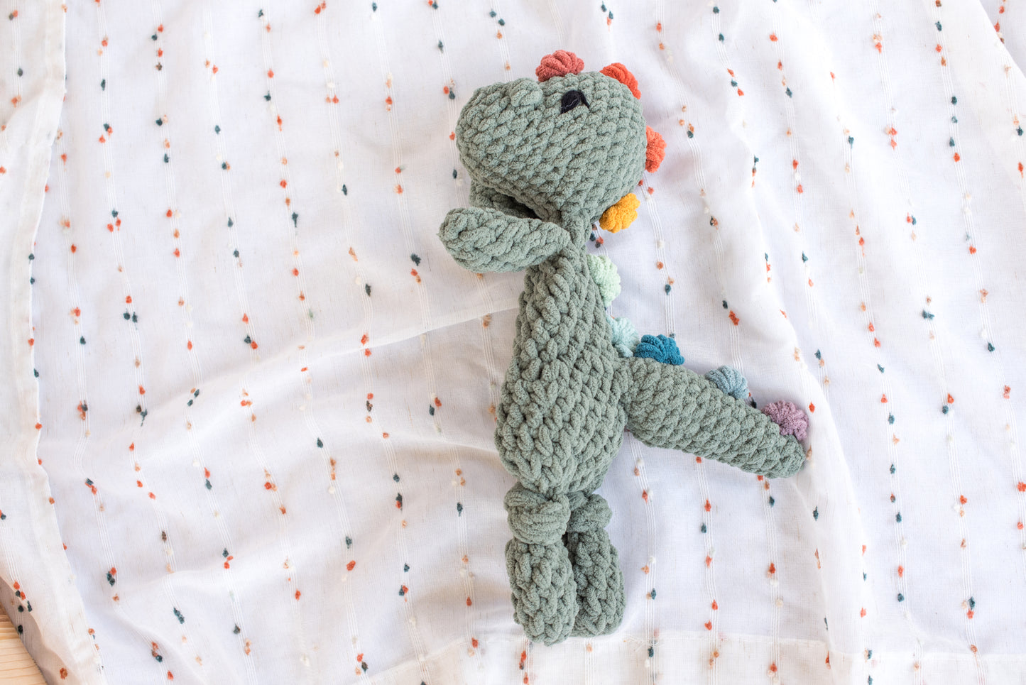 Green Rainbow Dino Lovey