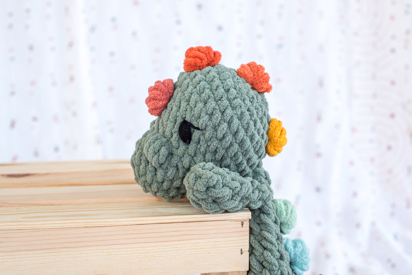 Green Rainbow Dino Lovey