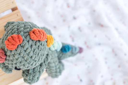 Green Rainbow Dino Lovey | 16"