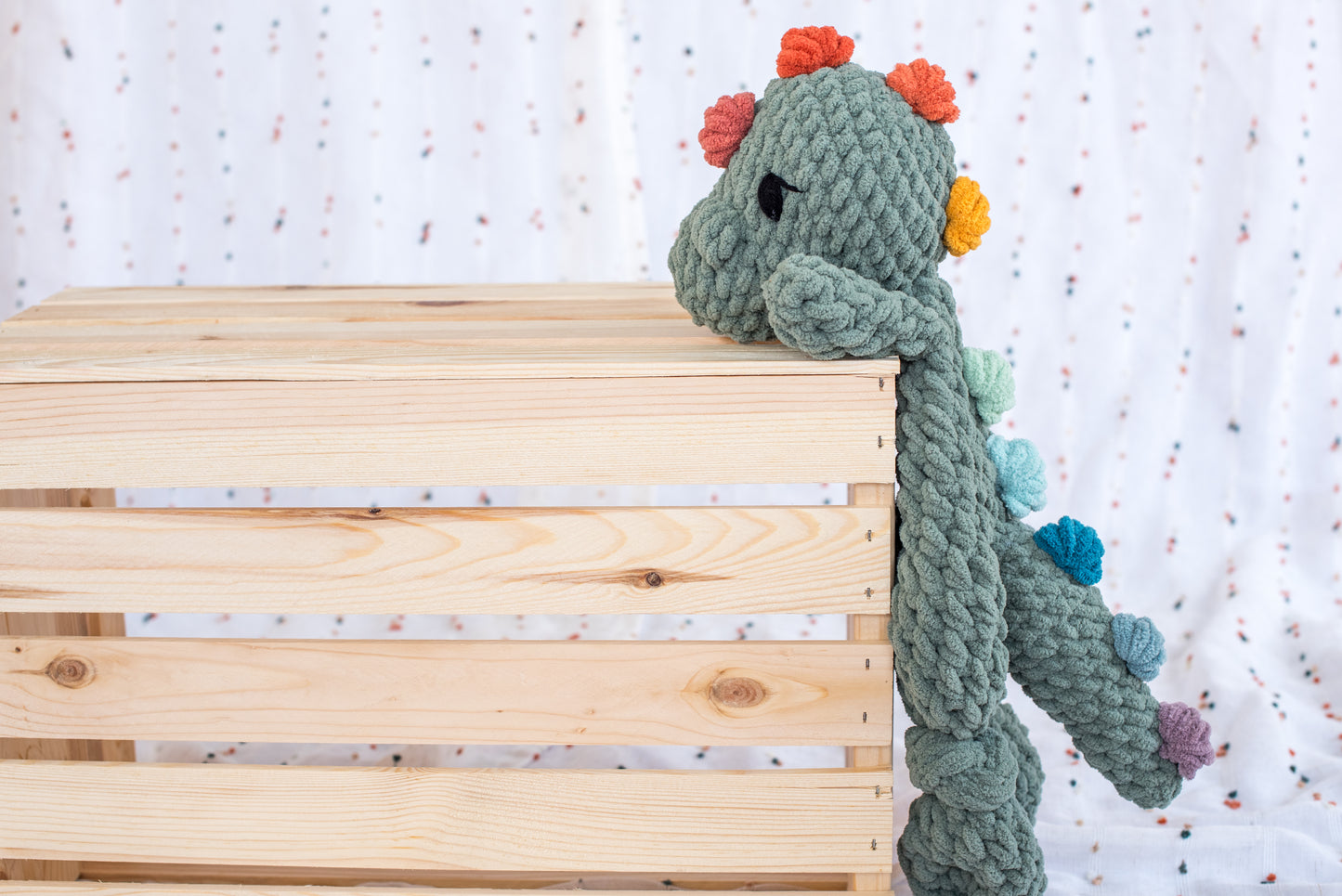 Green Rainbow Dino Lovey