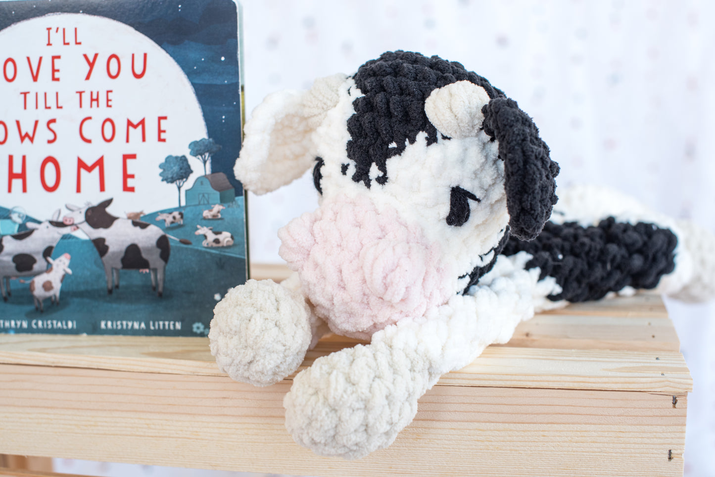 Book Buddies | Black and White Cow Lovey