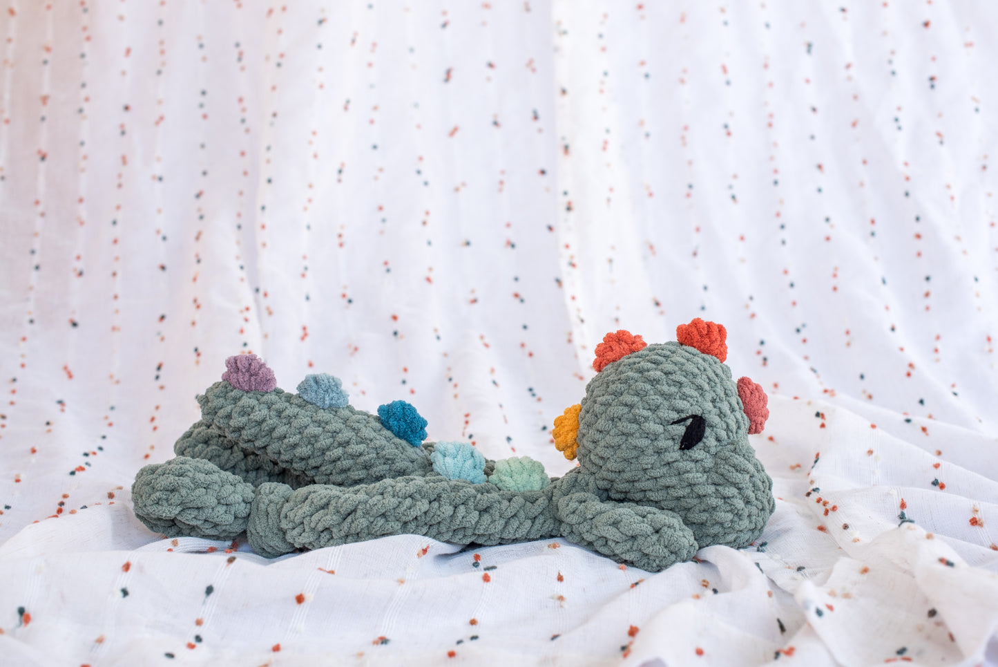 Green Rainbow Dino Lovey