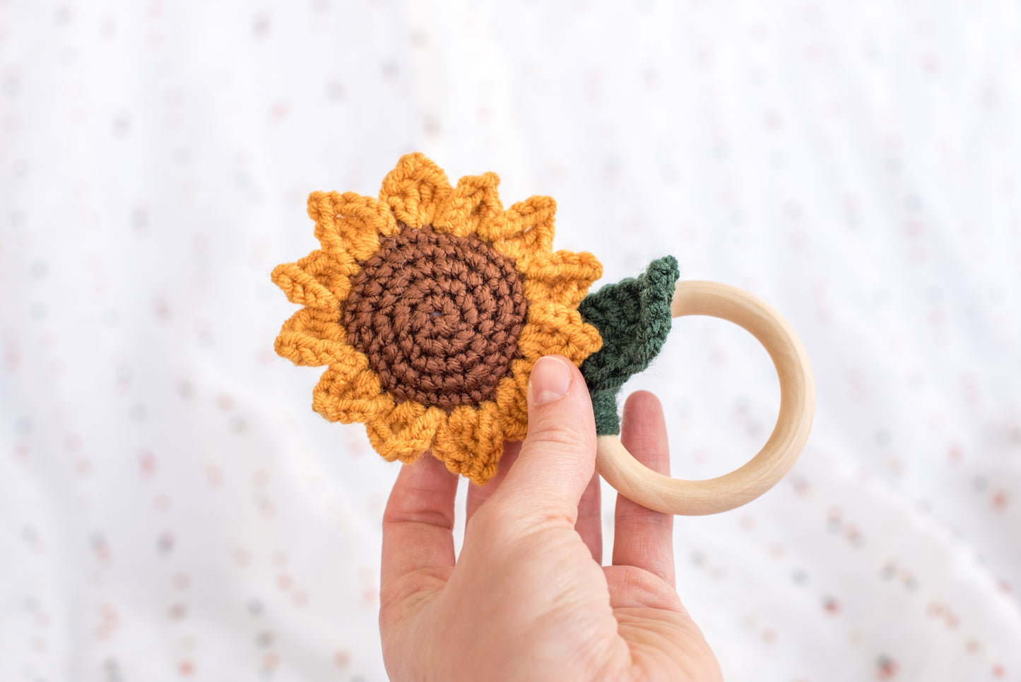 Sunflower Baby Rattle