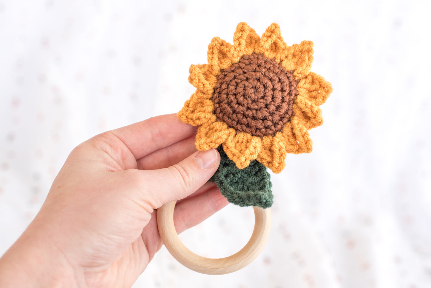 Sunflower Baby Rattle