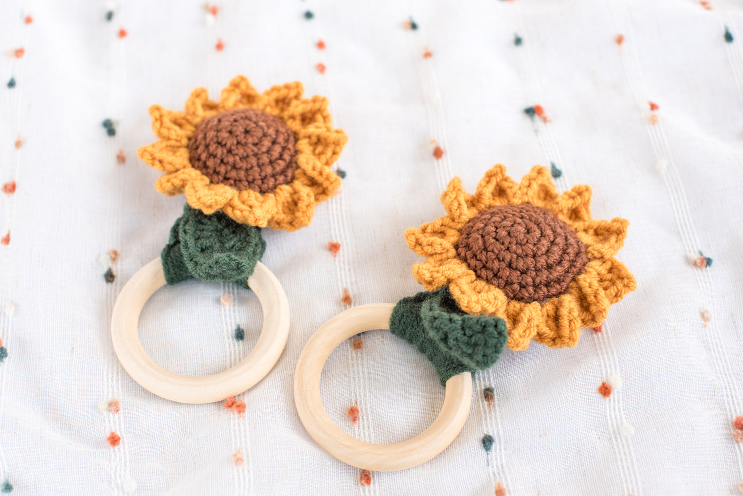 Sunflower Baby Rattle