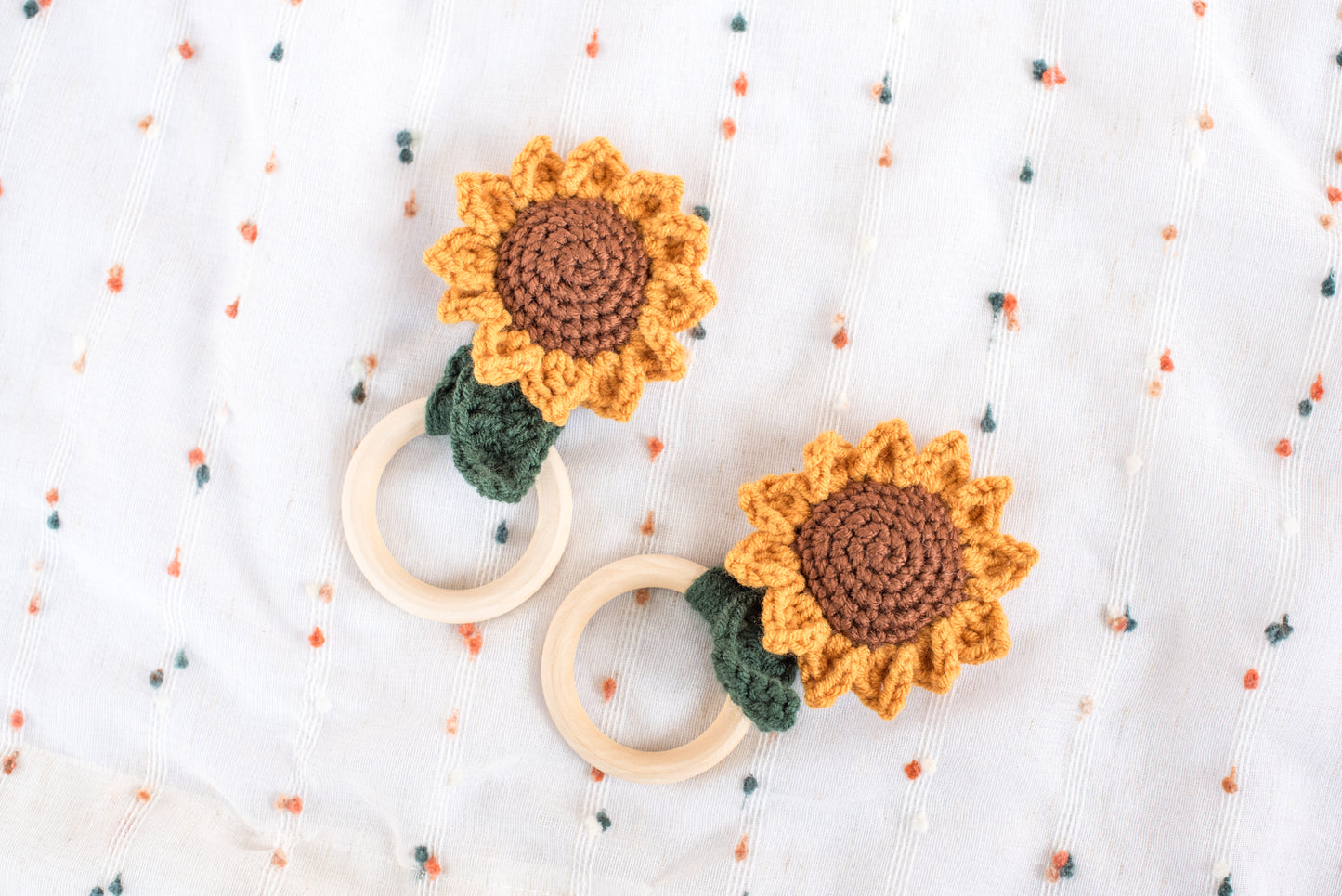 Sunflower Baby Rattle