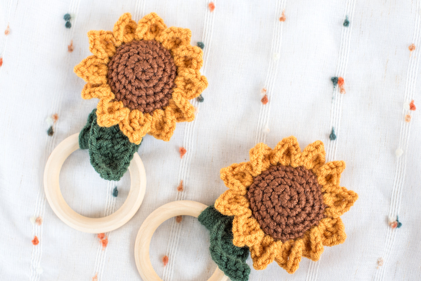 Sunflower Baby Rattle