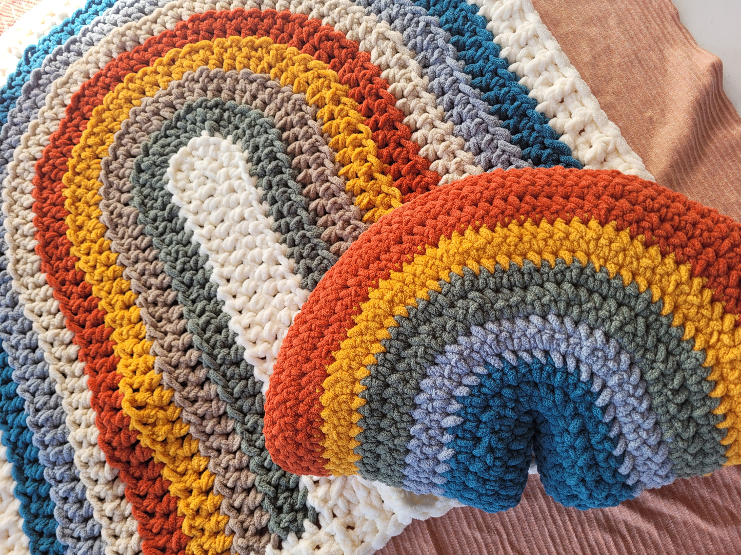 Plush Rainbow Baby Blanket