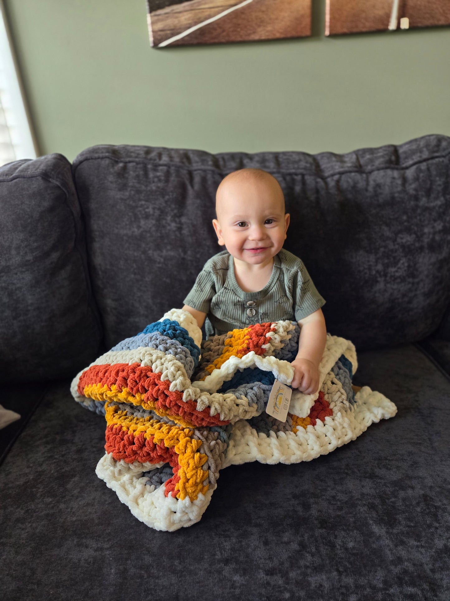 Plush Rainbow Baby Blanket