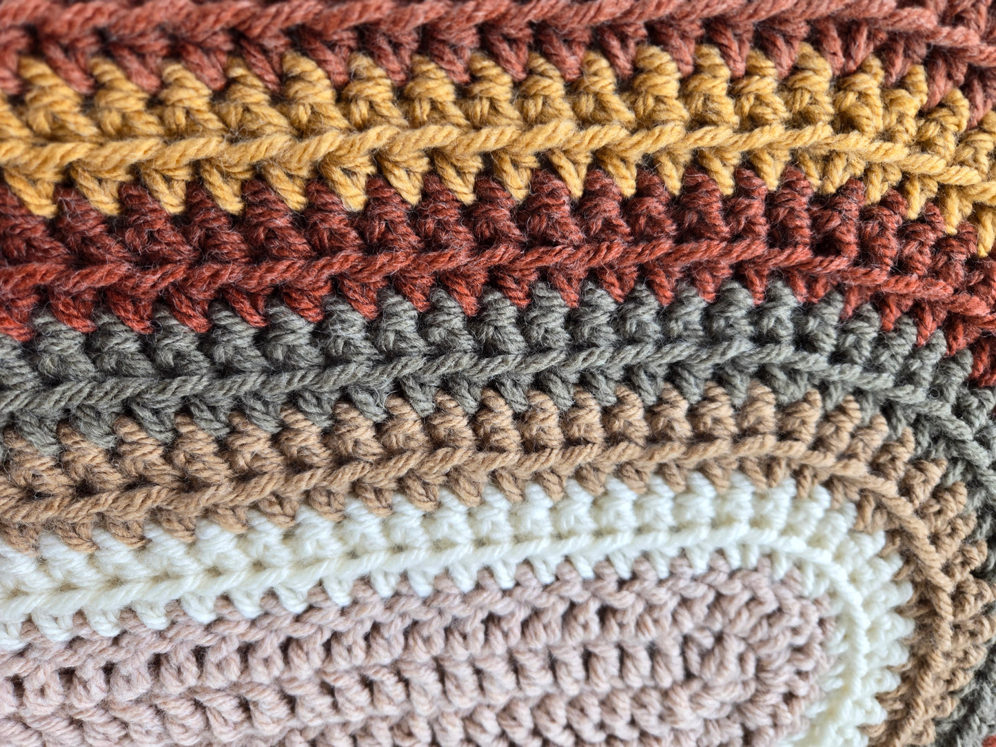 Small Wool Rainbow Baby Blanket