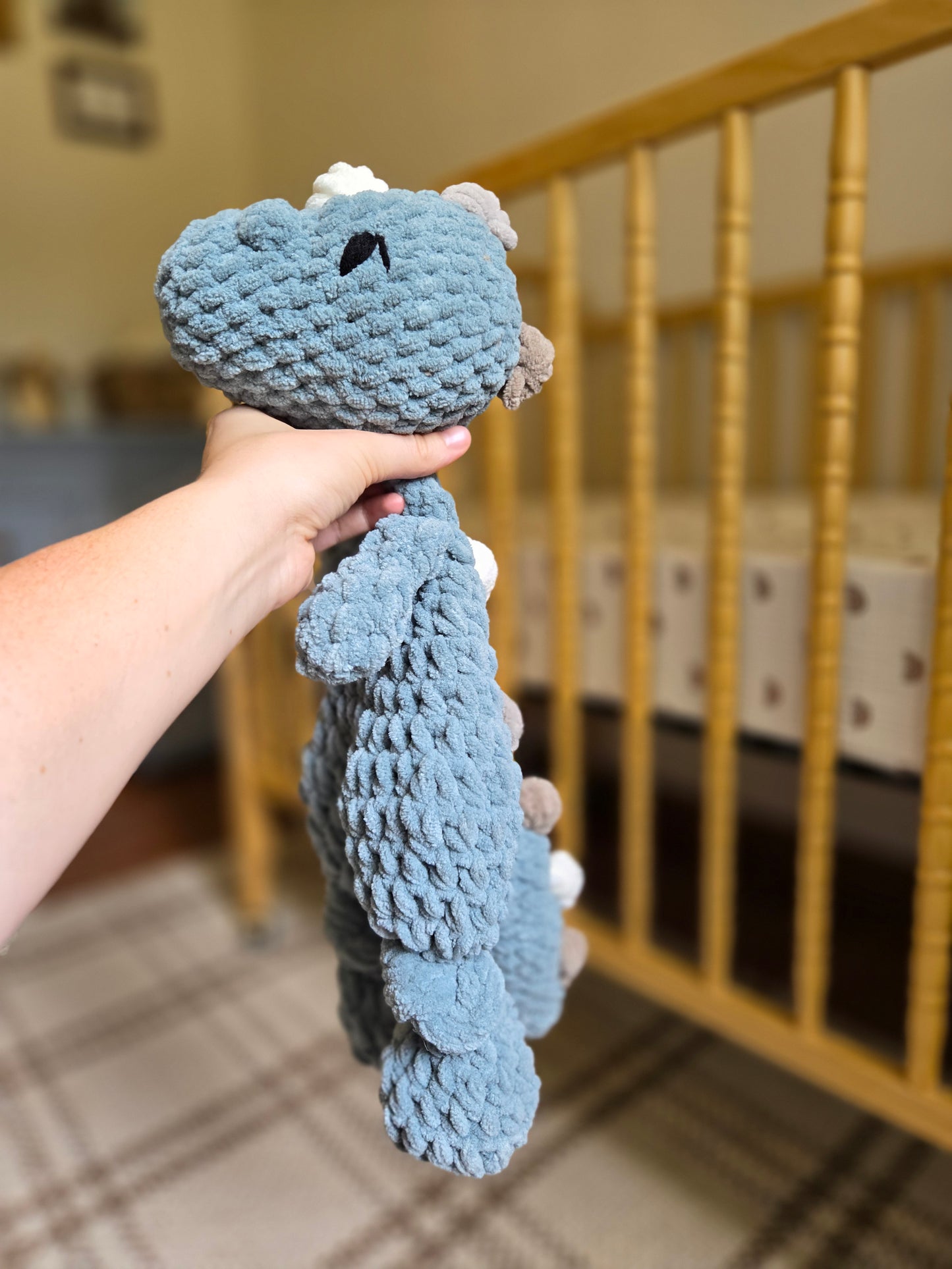 Dusty Blue Dino Lovey