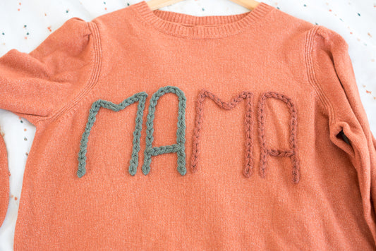 Embroidered Mama Sweater