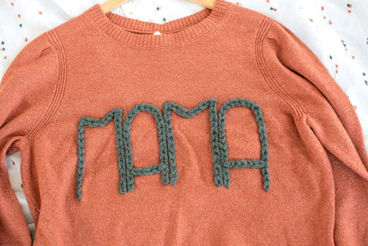Embroidered Mama Sweater