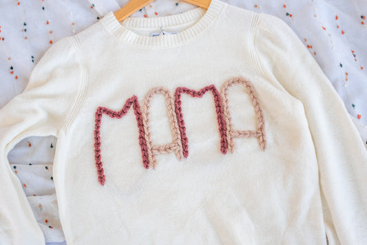Embroidered Mama Sweater