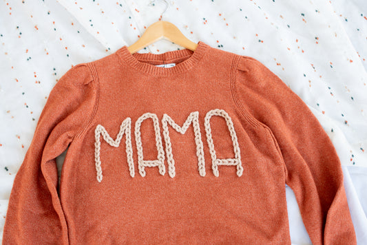 Embroidered Mama Sweater