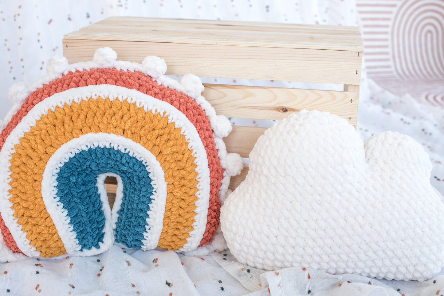 Rainbow Pillow Nursery Decor