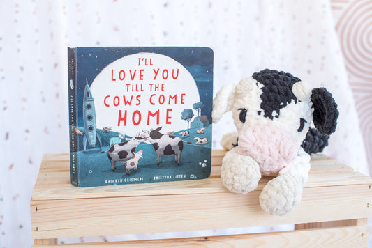 Book Buddies | Black and White Cow Lovey