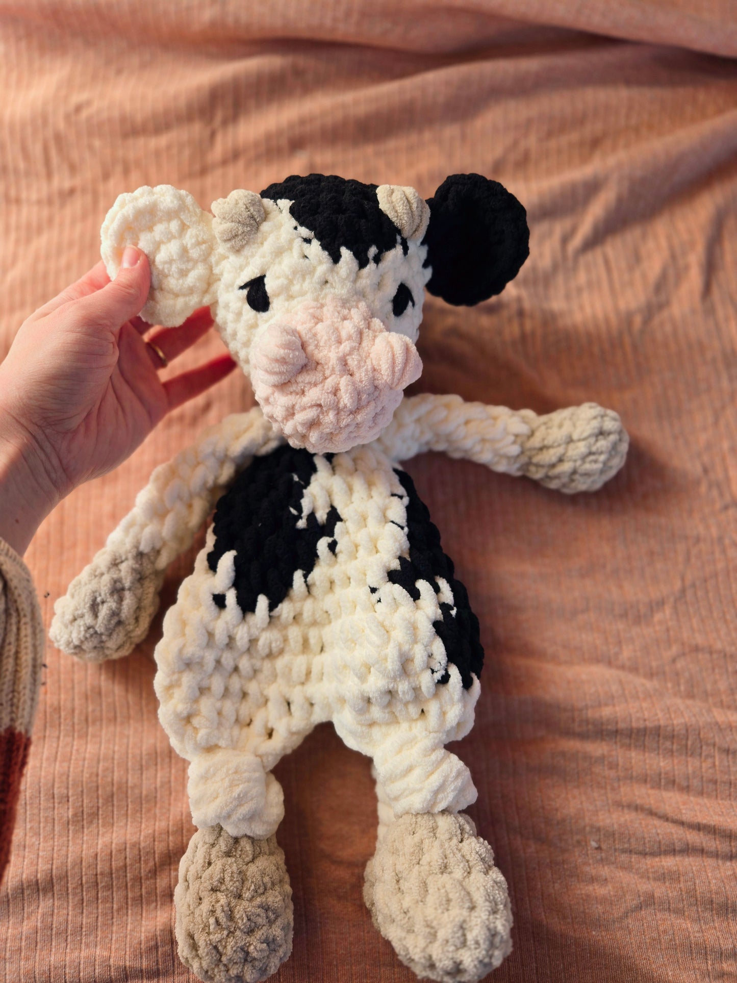 Black and White Cow Lovey