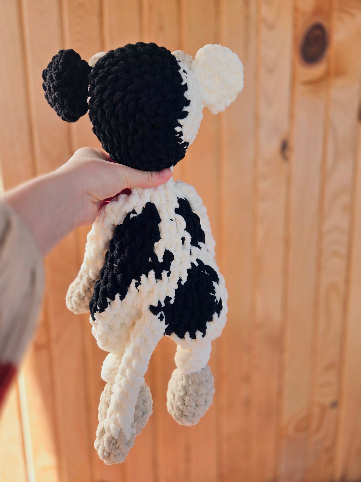 Black and White Cow Lovey