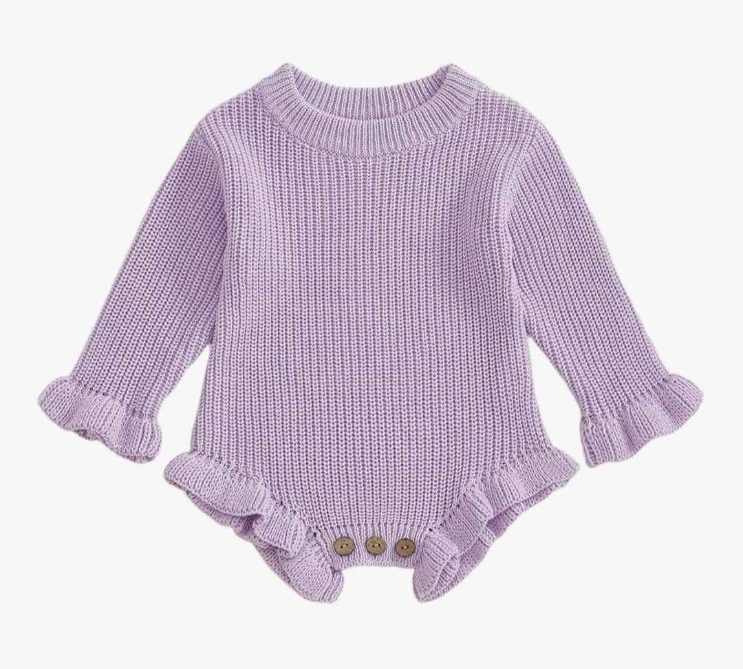 Custom Embroidered Ruffle Sweater Onesie