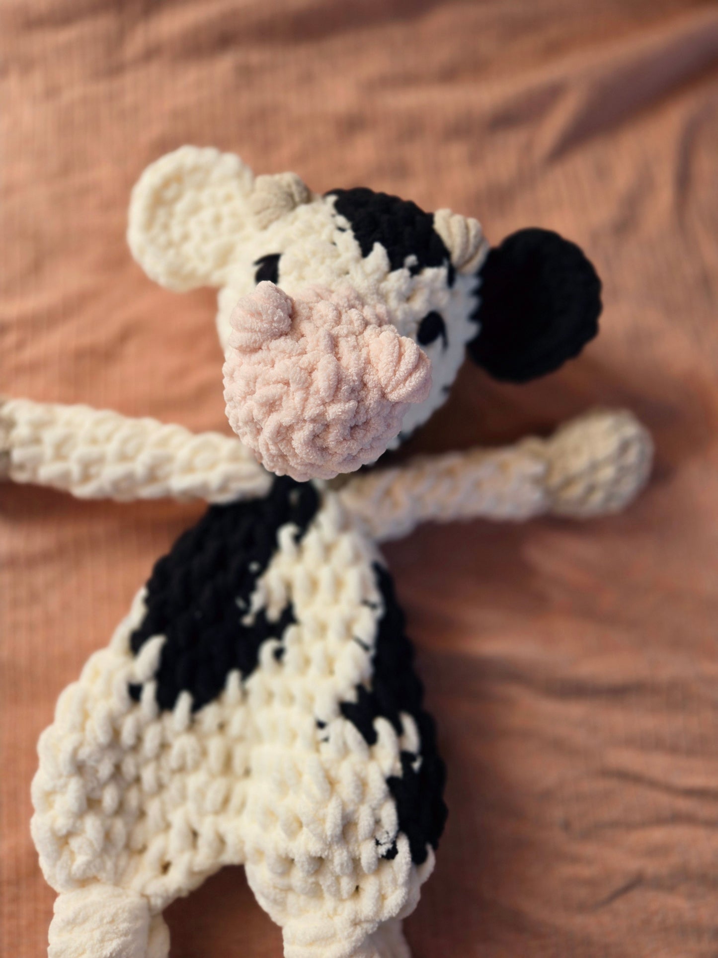 Black and White Cow Lovey