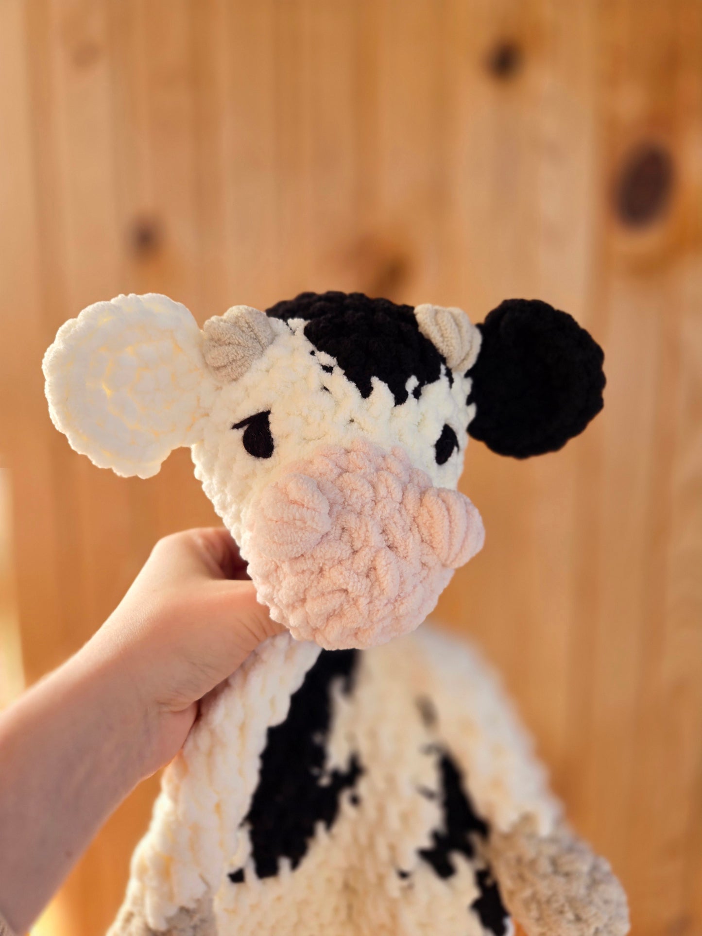 Black and White Cow Lovey